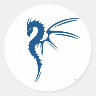 Prothero the Blue Dragon Classic Round Sticker