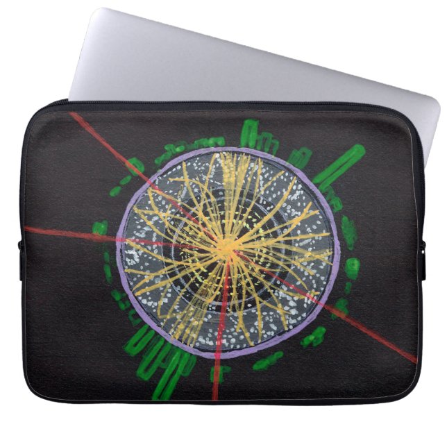 Proton Collisions at the LHC laptop sleeve (Front)