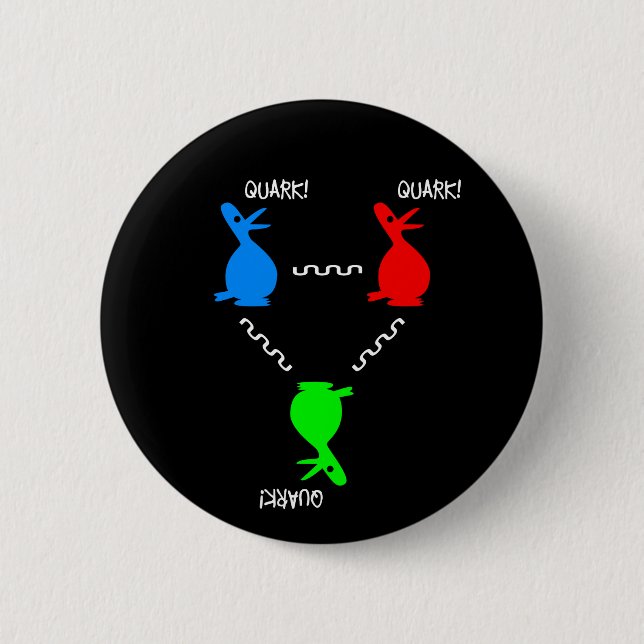 Proton Quark Duck 2 Inch Round Button (Front)