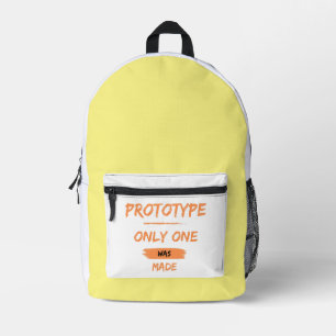 prototype, only one was made printed backpack