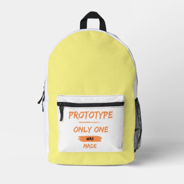 prototype, only one was made printed backpack (Front)