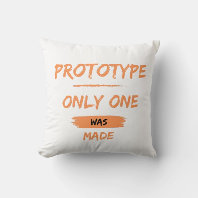 prototype, only one was made throw pillow (Front)