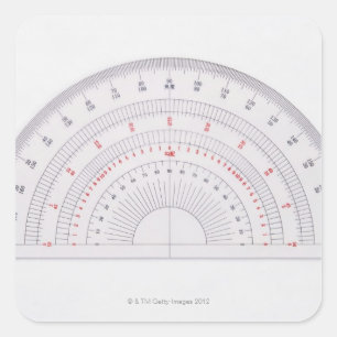 Protractor Square Sticker