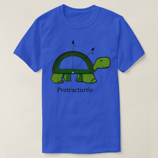 Protracturtle Funny Math Turtle 1 T-Shirt (Design Front)