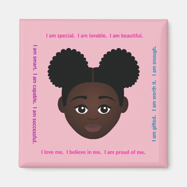 #Proud2BNaturalMe #Affirmations Locker Magnet (Front)