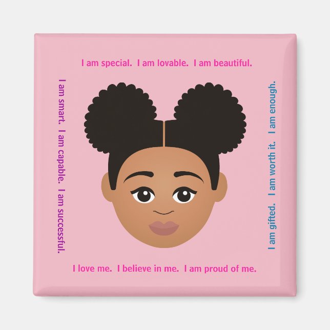 #Proud2BNaturalMe #Affirmations Locker Magnet (Front)
