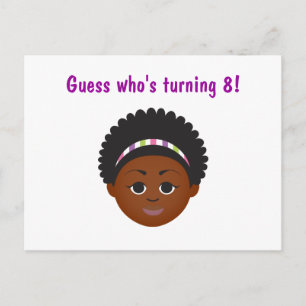 #Proud2BNaturalMe Birthday Invitation Postcard