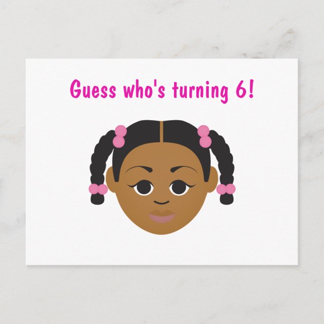 #Proud2BNaturalMe Birthday Invitation Postcard (Front)