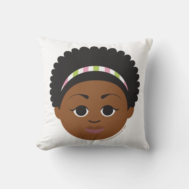 #Proud2BNaturalMe GoGreek Throw Pillow (Front)
