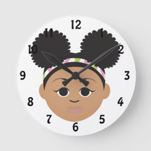 #Proud2BNaturalMe #NaturalHair #AKA Children's Round Clock