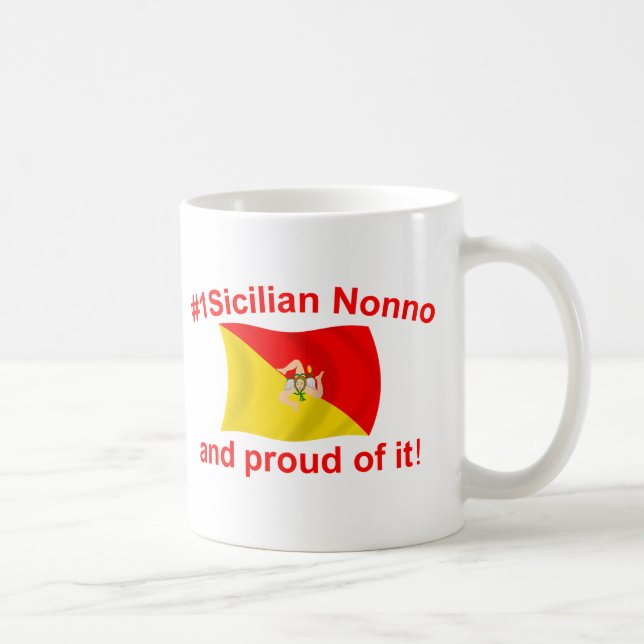 Proud #1 Sicilian Nonno Coffee Mug (Right)