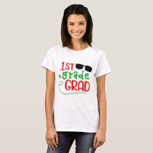 Proud 1st Grade Grad Teacher & Mom Shirt   Cute