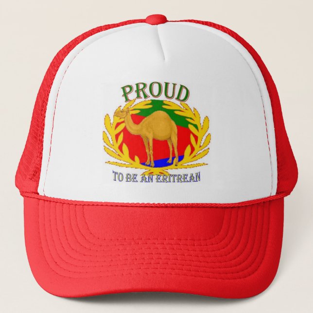 proud 2 be an eritrean trucker hat (Front)