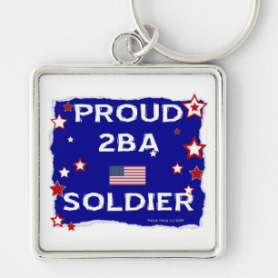 Proud 2BA Soldier Keychain