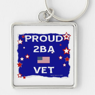 Proud 2BA Vet Keychain