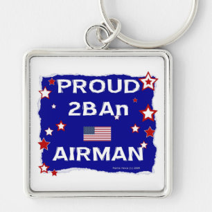 Proud 2BAn Airman Keychain