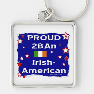 Proud 2BAn Irish-American Keychain