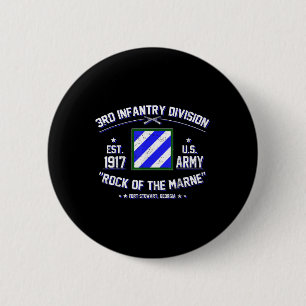 Proud 3rd Infantry Division Rock Of Marne Us Veter 2 Inch Round Button