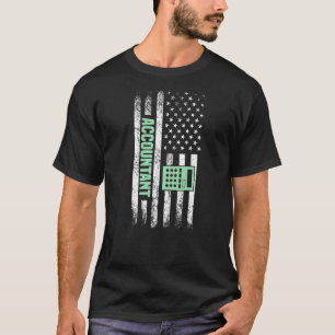 Proud Accountant Accounting US Flag 4 of July CPA T-Shirt
