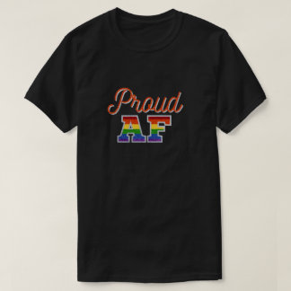 Proud AF Orange Rainbow Glitter T-Shirt
