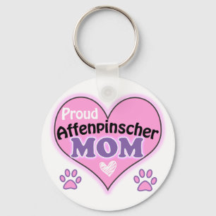 Proud Affenpinscher Mom Keychain