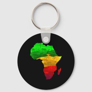 Proud Africa Map Green Yellow Red African Pride Ju Keychain