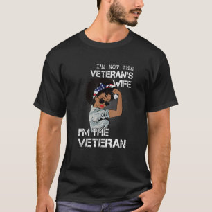 Proud African American Female Veteran T shirt Wome
