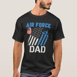 Proud Air Force Dad US Flag Patriot Veteran Father T-Shirt