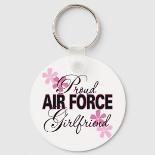 Proud Air Force Girlfriend Keychain