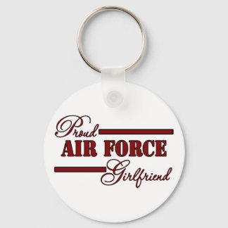 Proud Air Force Girlfriend (Red N Black) Keychain