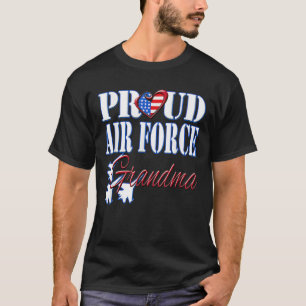 Proud Air Force Grandma Shirt US Heart Military Wo