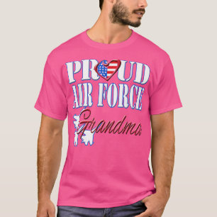 Proud Air Force Grandma  US Heart Military Women F T-Shirt