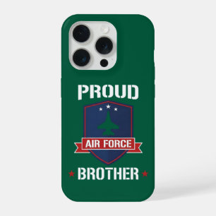 Proud Air Force Military Brother Crest Emblem iPhone 15 Pro Case