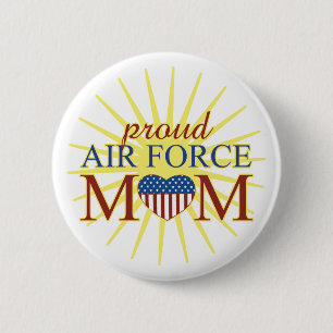 Proud Air Force Mom 2 Inch Round Button