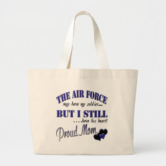 Proud Air Force Mom Large Tote Bag
