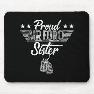 Proud Air Force Sister Camouflage Usaf Veteran Air Mouse Pad