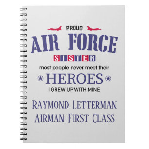 Proud Air Force Sister Personalized Journal