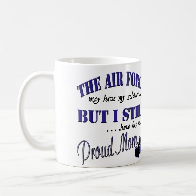 Proud Airforce Mom Coffee Mug (Left)