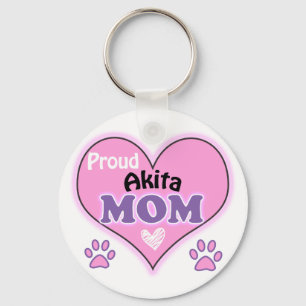 Proud Akita Mom Keychain