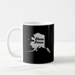 proud Alask State home grown Map Outline Rocky Map Coffee Mug