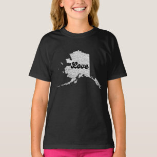proud Alask State love Map Outline Rocky Map AK T-Shirt