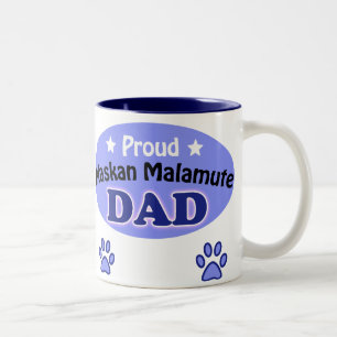 Proud Alaskan Malamute Dad Two-Tone Coffee Mug