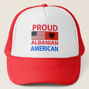 Proud Albanian American Trucker Hat