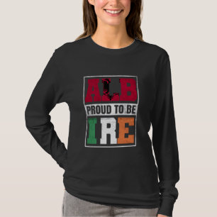 Proud Albanian Irish Mix Albania and Ireland Herit T-Shirt