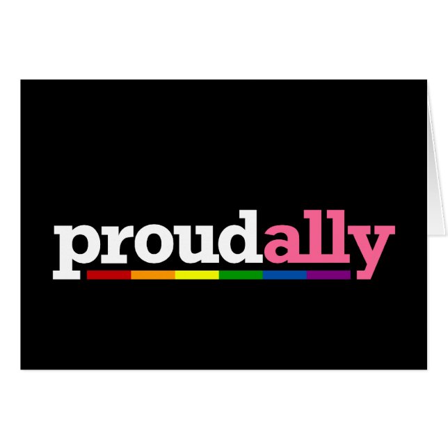 Proud Ally Black Card (Front Horizontal)