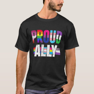 Proud Ally  For Gay Pride Month Transgender Flag D T-Shirt