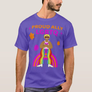 Proud Ally LGBTQ  Gay Pride Community Bisexual Les T-Shirt
