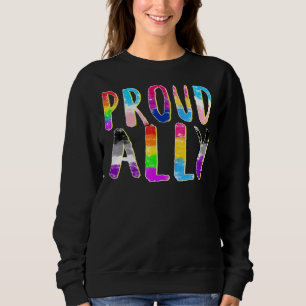 Proud Ally Lgbtq Lesbian Gay Bisexual Trans Pan Qu Sweatshirt