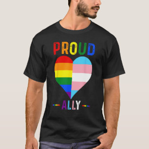 Proud Ally  LGBTQ+ Pride month LGBT Flag Proud All T-Shirt
