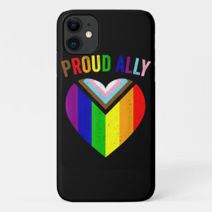 Proud Ally LGBTQAI Gay POC Transgender Pride Flag  iPhone 11 Case